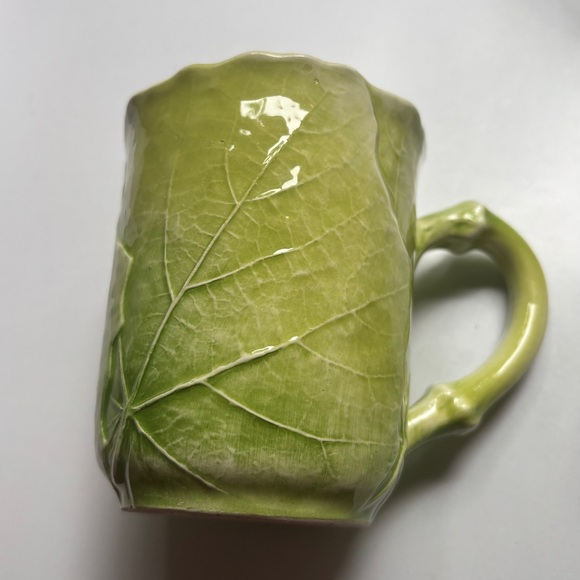 Vietri‎ Set of 4 Green Cabbage Mugs Vintage Made in Italy Hard to Find 9713 - Picture 6 of 13
